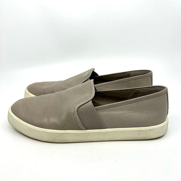 VINCE Grey Leather Slip On Sneakers Women's 8 US - Picture 2 of 9